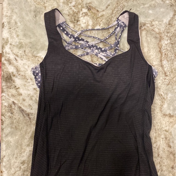 lululemon athletica Tops - Lululemon black tank top with built in sports bra
